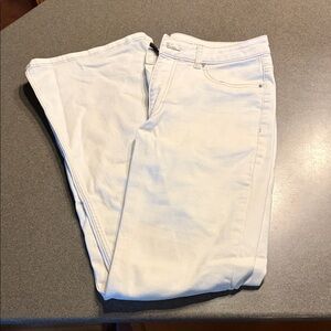 H&M White Straight Leg Jeans for Women